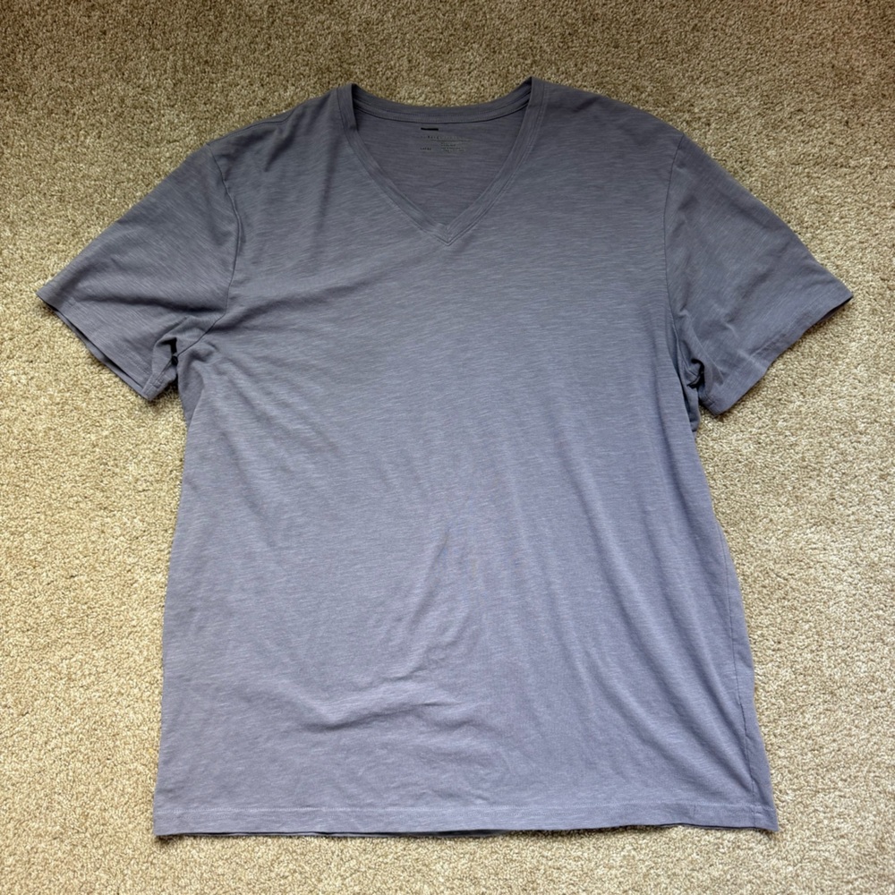 Public Opinion Men’s Purple Gray Short Sleeve Shirt